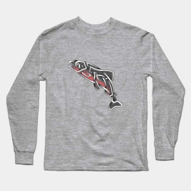 Salmon Long Sleeve T-Shirt by KnotYourWorld4